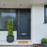 Black Solidor Palermo front door