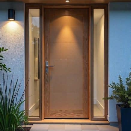 Solid timber front door