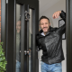 Antony Costa with Solidor black front door